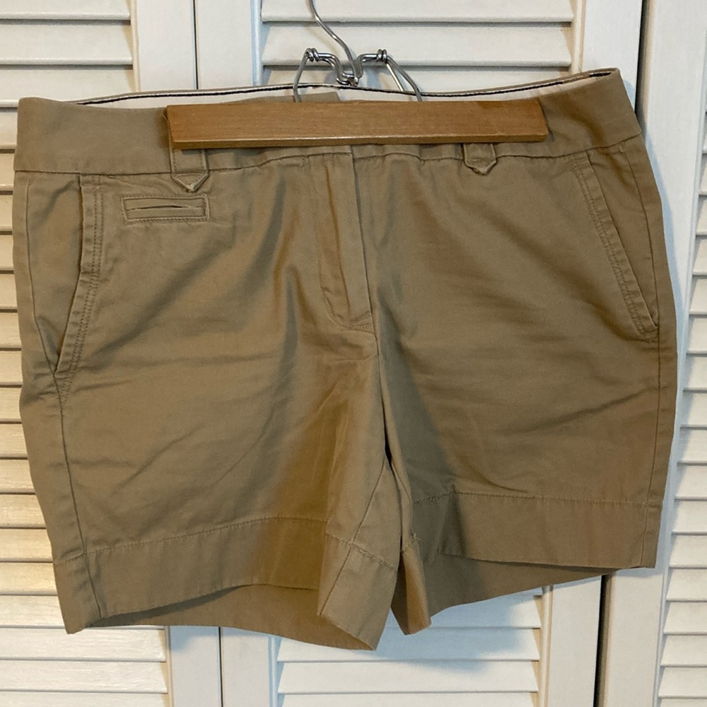 Lands' End Tan Bermuda Shorts Classic Cotton Blend